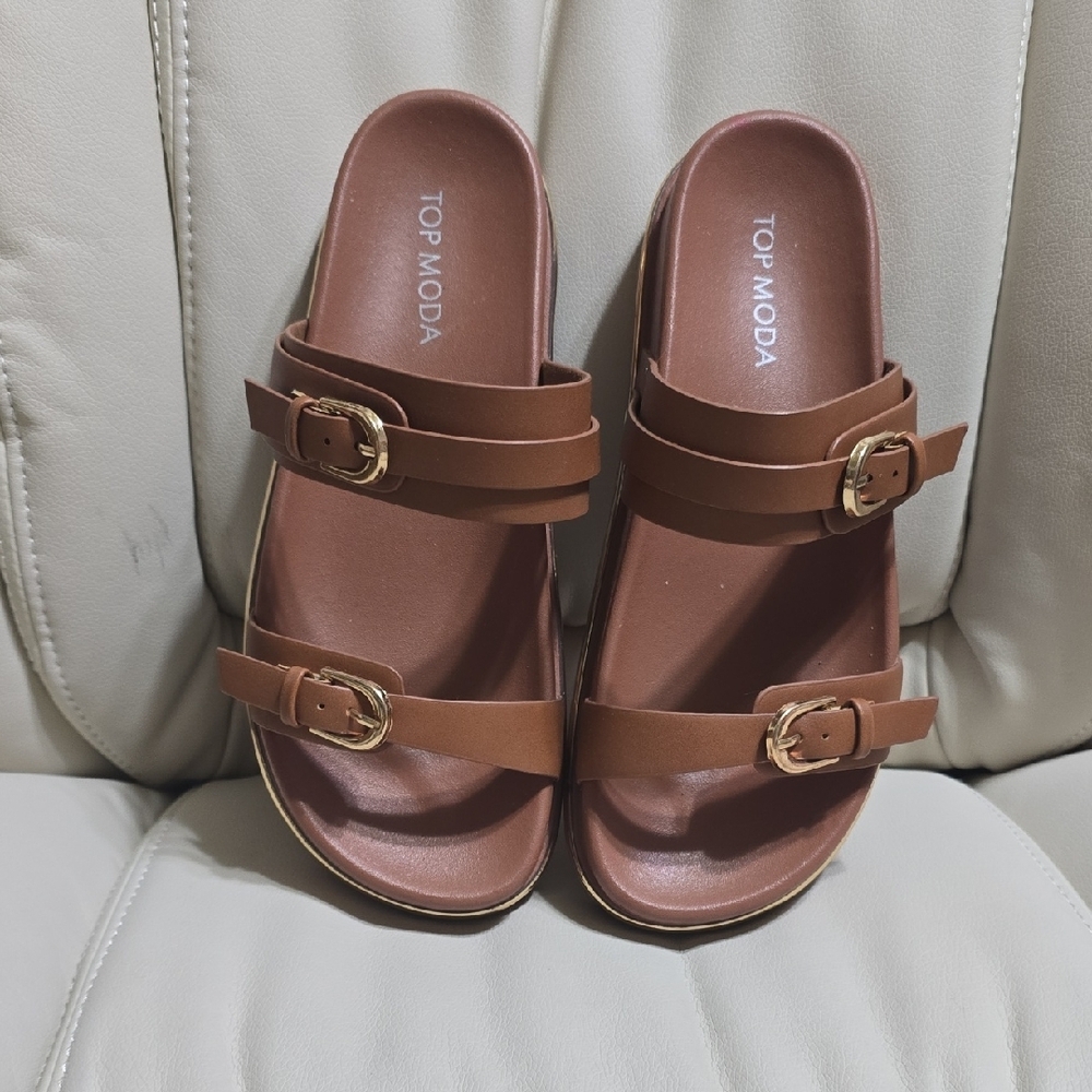Top Moda Women's Brown Sandals